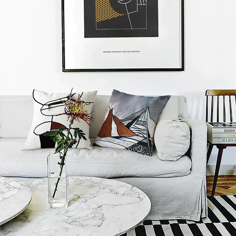 DecorBites™ Geometric Artist Sofa Cushion Cover - Luxe Home Decor