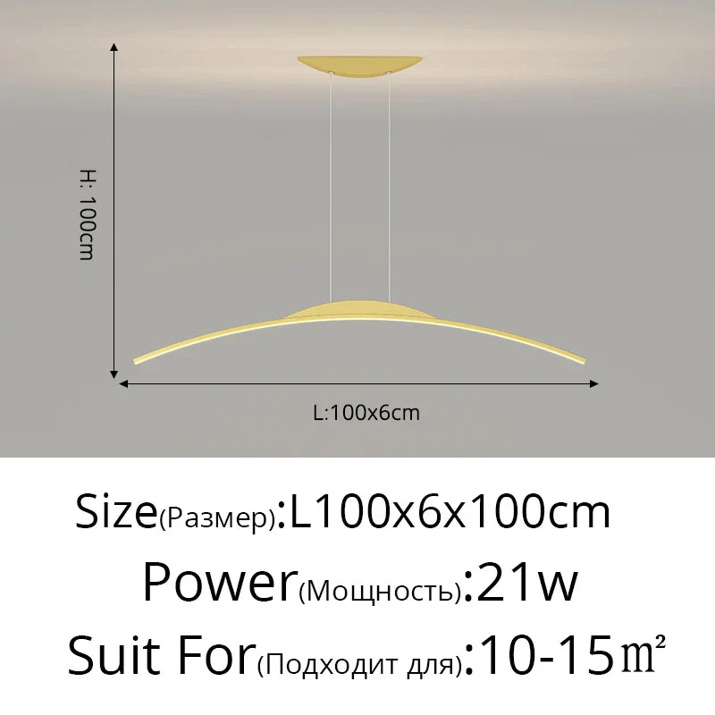 مصباح قلادة LED من DecorBites™ - إضاءة معلقة بسيطة لغرفة الطعام وديكور المنزل