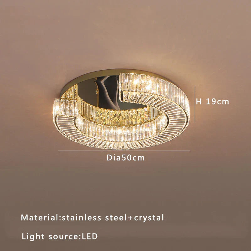 DecorBites™ Crystal Ceiling Lamp: Luxury Décor for Living Room & Bedroom