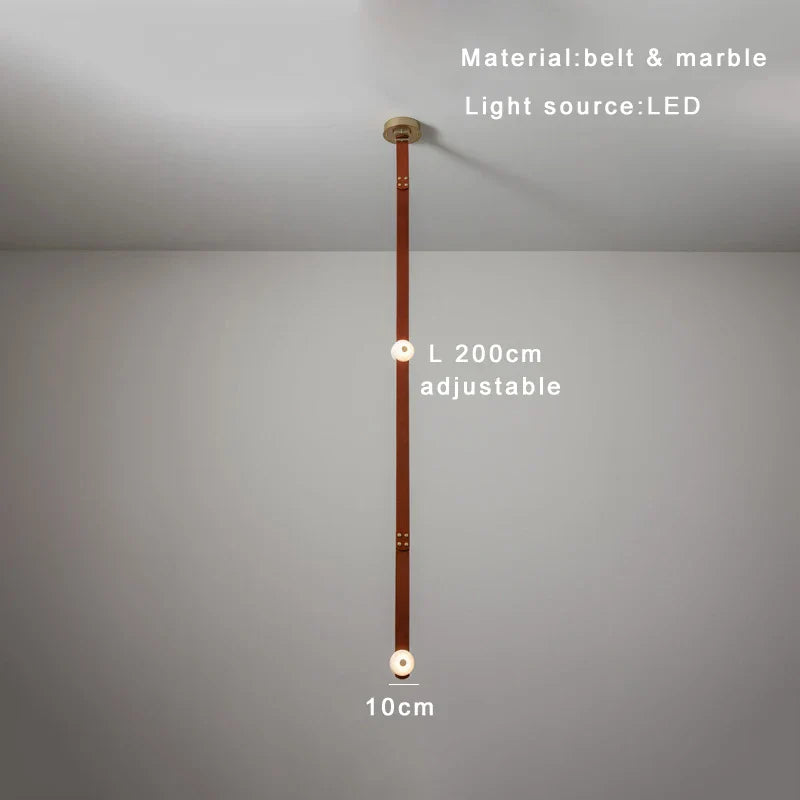 DecorBites™ Designer Belt Marble Pendant Lights: Luxury Dimmable Fixture for Villa Duplex