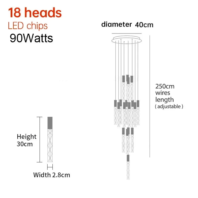DecorBites™ Crystal LED Pendant Light: Luxury Lighting Fixture for Living Room, Bedroom, Hotel & Shop