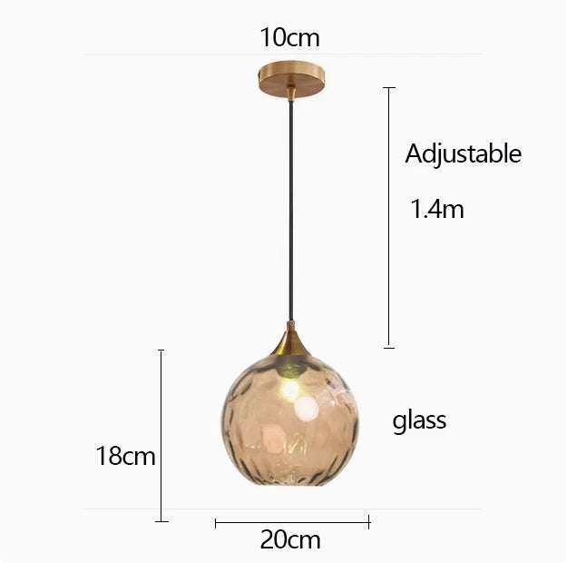 Nordic Ripple Glass Longline Pendant Light