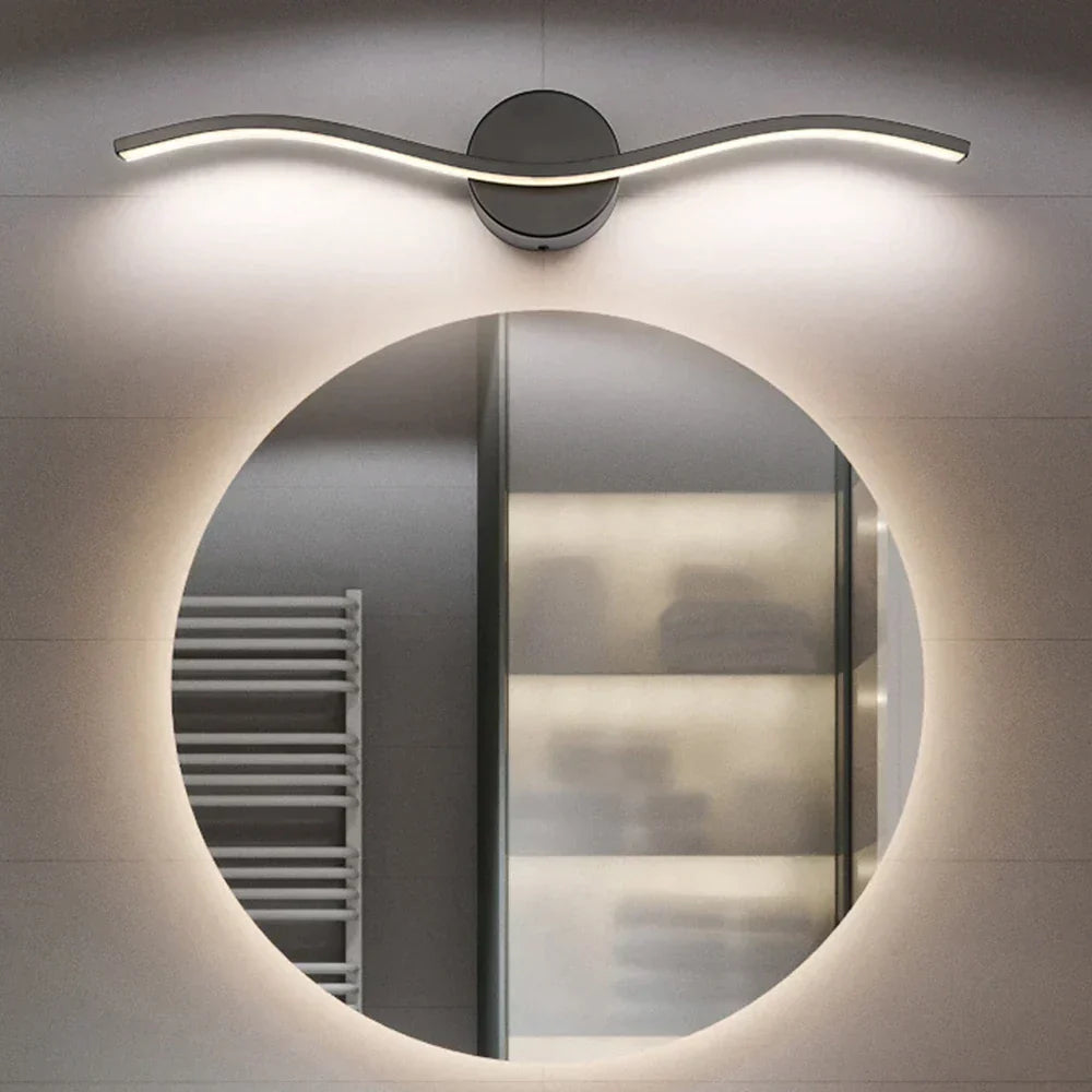 مصباح حائط من الأكريليك بتقنية LED من DecorBites™ لإنارة مرآة الحمّام العصرية
