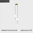 Nordic Acrylic Globe Pendant Light in Black or Gold