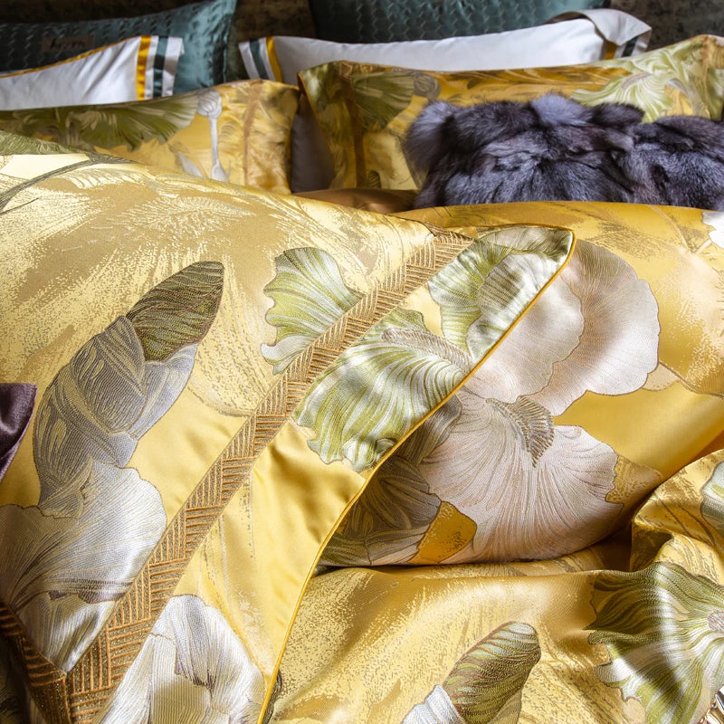 DecorBites™ Jacquard Bedding Set in 1000TC Egyptian Cotton, Queen/King Size Bedlinens