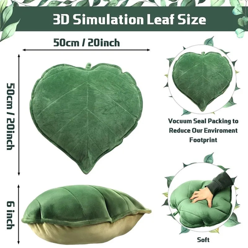 DecorBites™ 3D Leaf Shaped Throw Pillows for Living Room Sofa Couch Decor