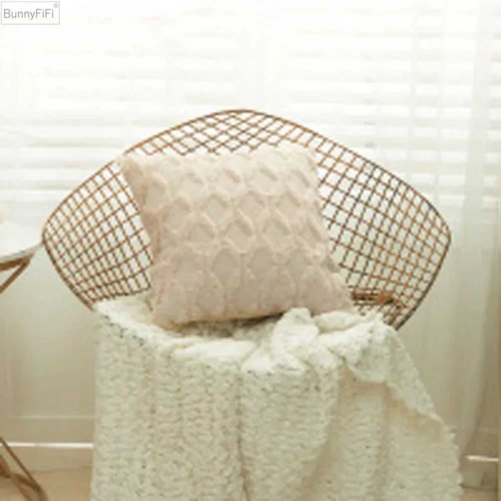 DecorBites™ Diamond Solid Embroidery Cushion Cover - Modern Home Decor