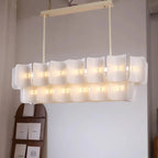 White Wabi Sabi Acrylic Pendant Chandelier