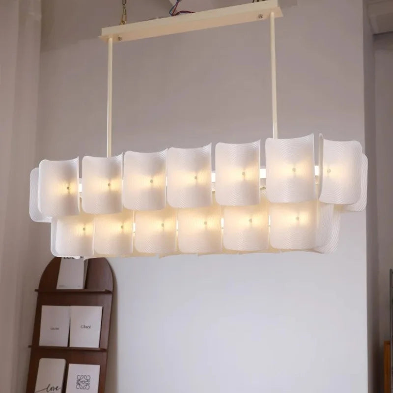 White Wabi Sabi Acrylic Pendant Chandelier