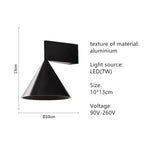 Minimalist Black Conical Aluminum Pendant Light