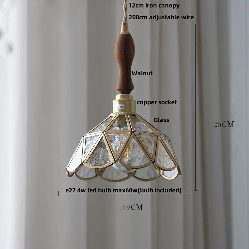 DecorBites™ Butterfly Glass Flower LED Pendant Lamp – Tiffany Style Adjustable Hanging Lamp