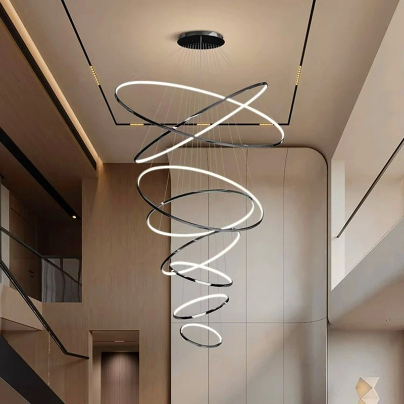 Nordic Acrylic Iron LED Pendant Light Chandelier