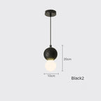 Nordic Glass Pendant Light With Iron Finish