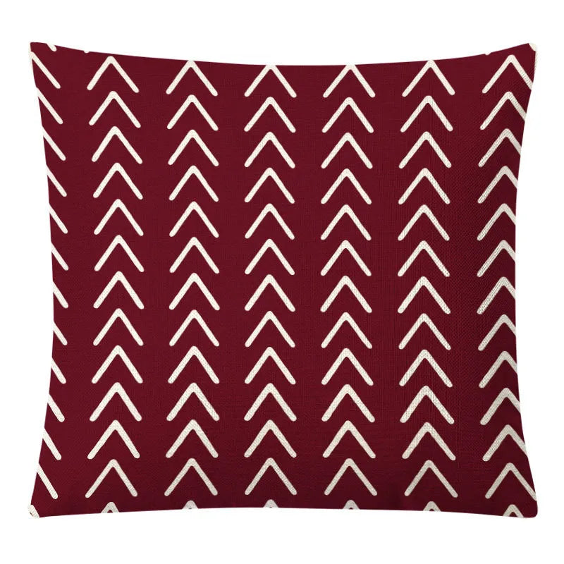 DecorBites™ Geometric Yellow Linen Pillow Cover for Modern Décor 45x45cm