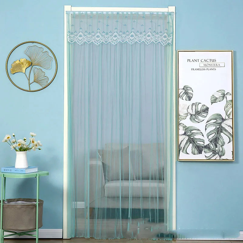 ستارة باب شبكية للحشرات الصيفية بتطريز من الدانتيل من DecorBites™ لغرفة المعيشة وغرفة النوم