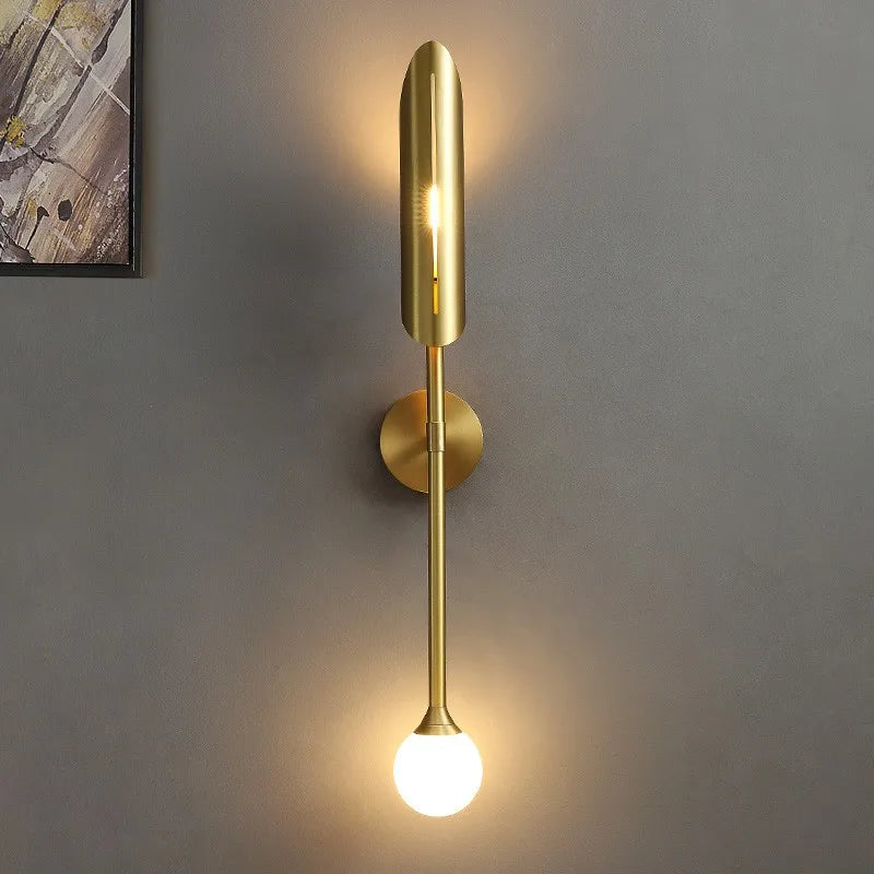 DecorBites™ Golden Metal LED Wall Lamps for Bedroom Living Room Decor