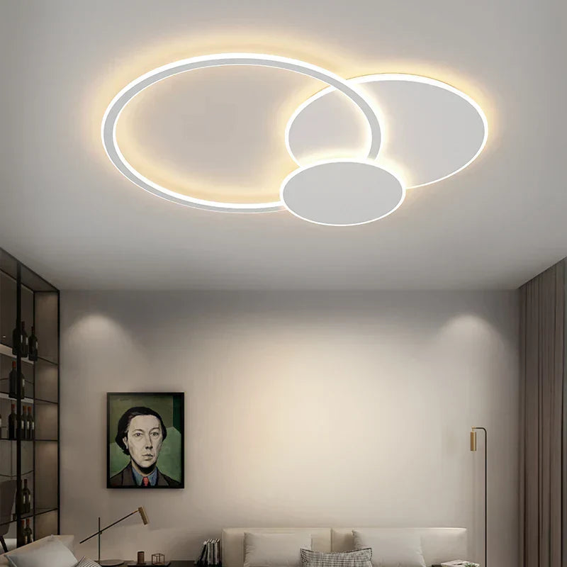DecorBites™ LED White Ceiling Chandelier with Remote Control
