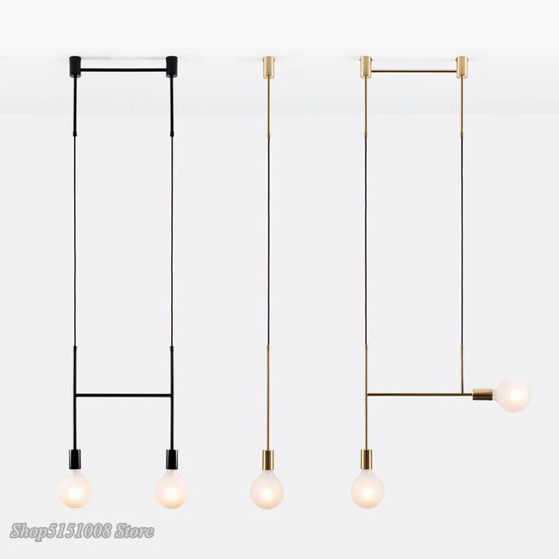 DecorBites™ Geometric Iron Pendant Lights for Dining Bedroom Cafe Indoor Decor