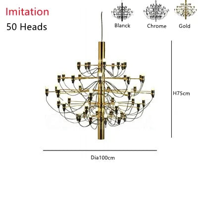 DecorBites™ 2097 Gold Silver Chandelier 50 Heads Pendant Lights for Living Room decor