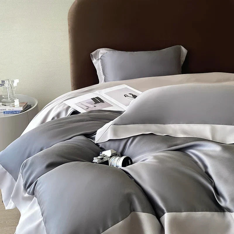 DecorBites™ Eucalyptus Fiber Bedding Set, Summer Coolness, Silky Quilt, Duvet Cover, Sheet Set
