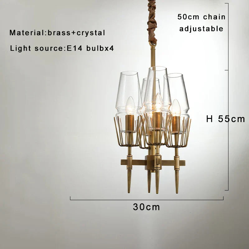 DecorBites™ Crystal Bronze Pendant Lamp for Dining Room LED Dimmable Lighting