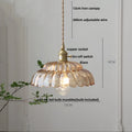 DecorBites™ Amber Flower Glass LED Pendant Lights for Home Decor