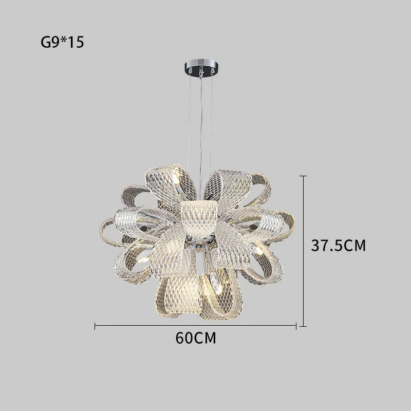 DecorBites™ Glass Pinecone LED Chandelier: Modern Art Deco Pendant Lighting