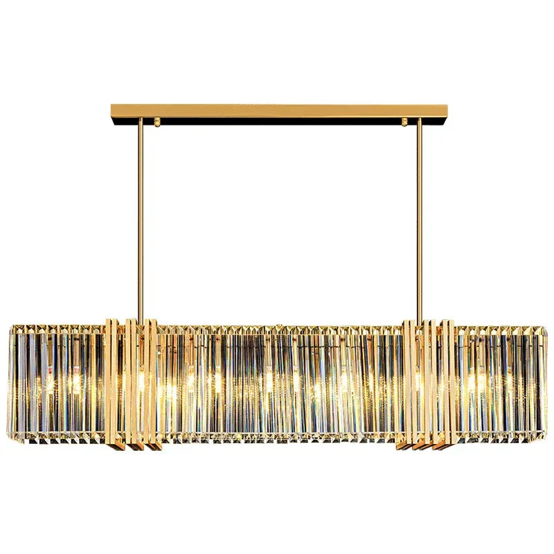 نجفة كريستال LED فاخرة E14 من DecorBites™: إضاءة أنيقة لغرفة الطعام