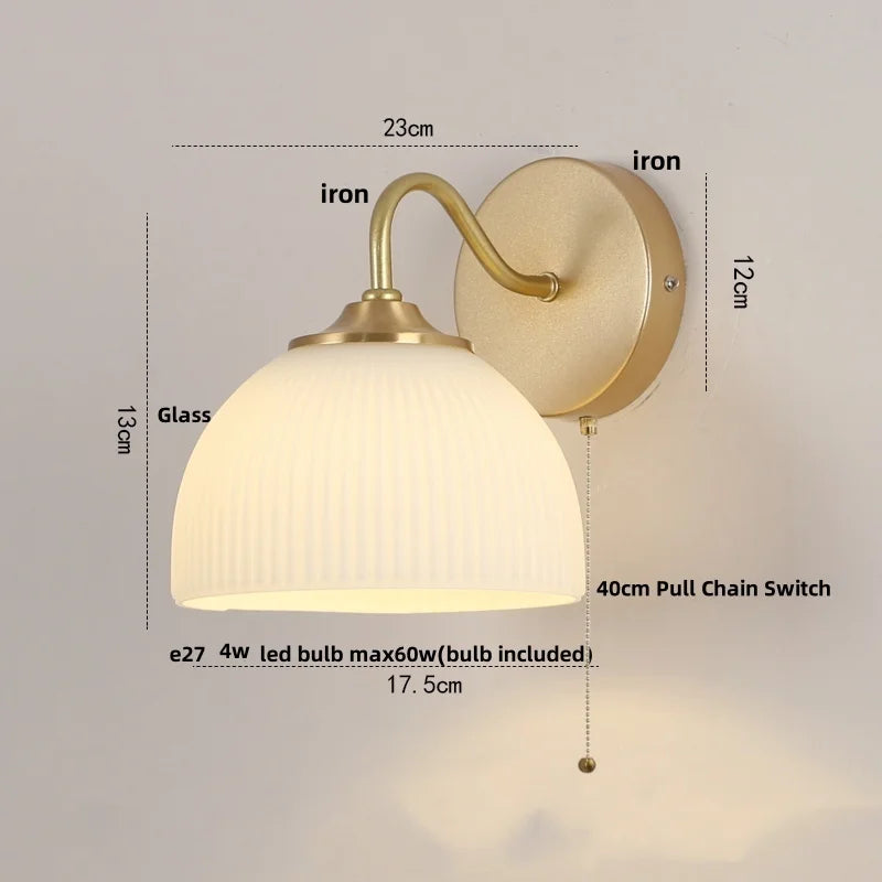 DecorBites™ مصباح جداري LED من الحديد بمفتاح سحب لسلم المنزل الحديث