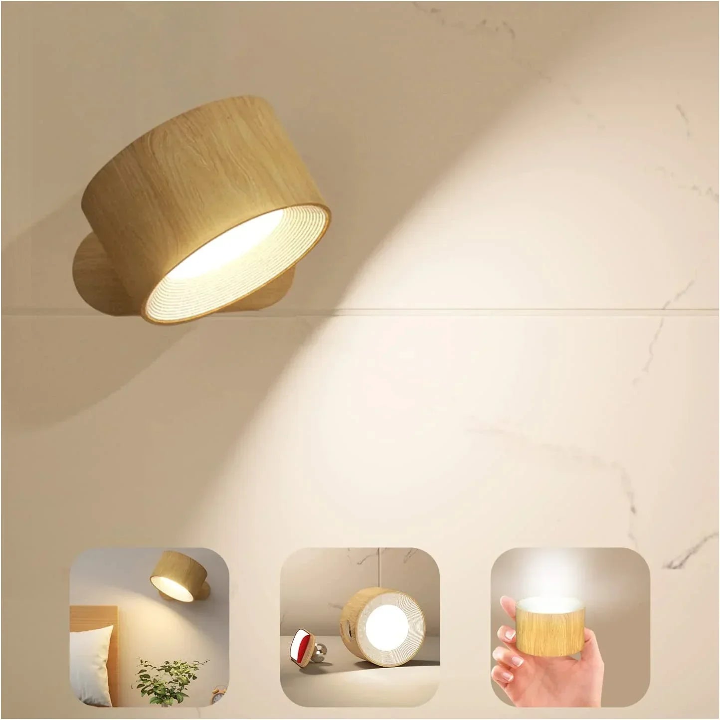 DecorBites™ LED Wall Light with Remote Control and USB Charging