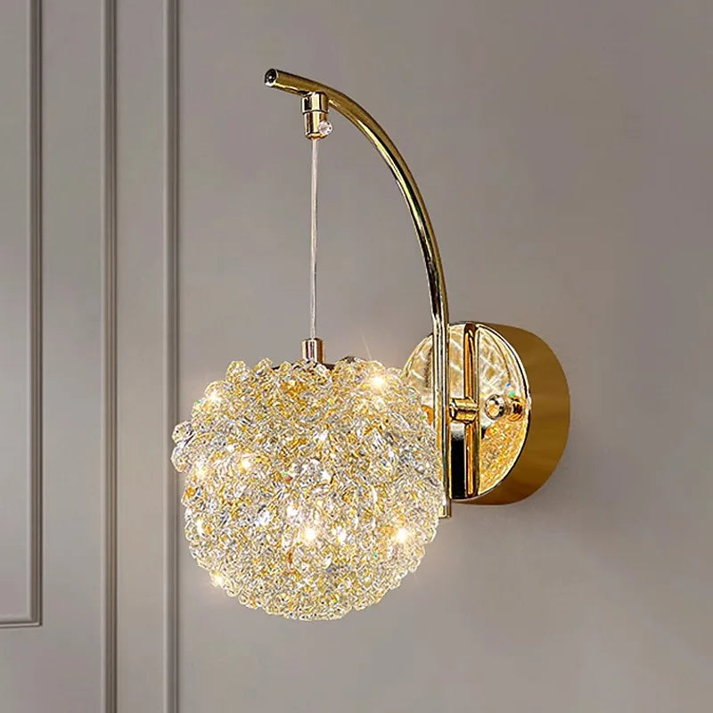 DecorBites™ Crystal Beads Wall Lamp LED Light Fixture for Home Decor & Living Room