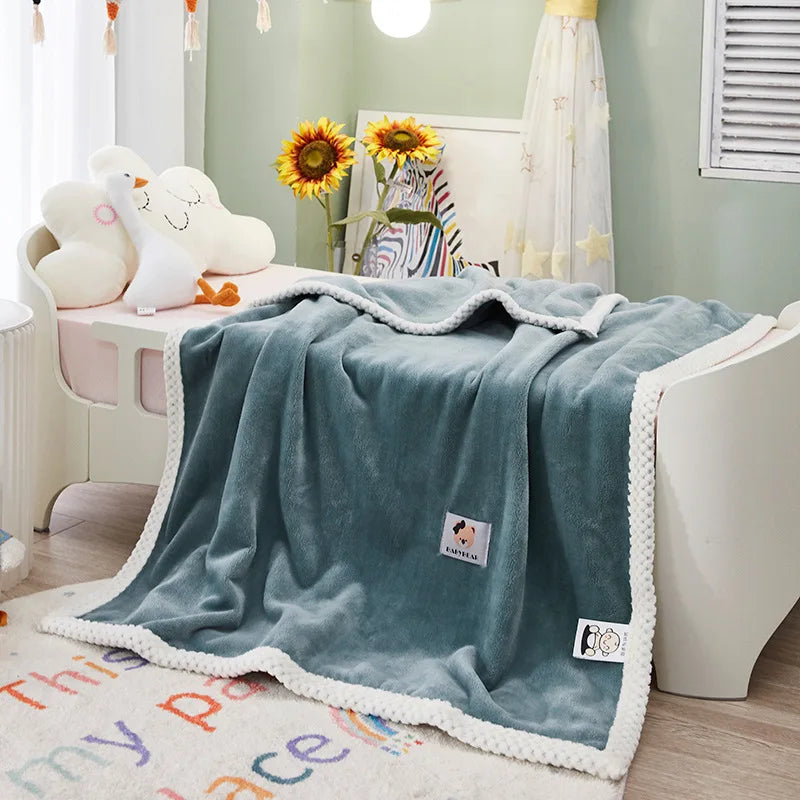 بطانية فلانيل للأطفال DecorBites™ - غطاء سرير فردي خفيف الوزن ومريح