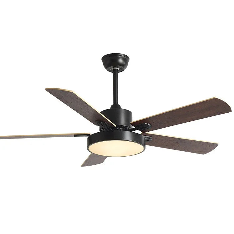 DecorBites™ 56" Wooden LED Ceiling Fan with Pure Copper Motor & 5-Blade Light