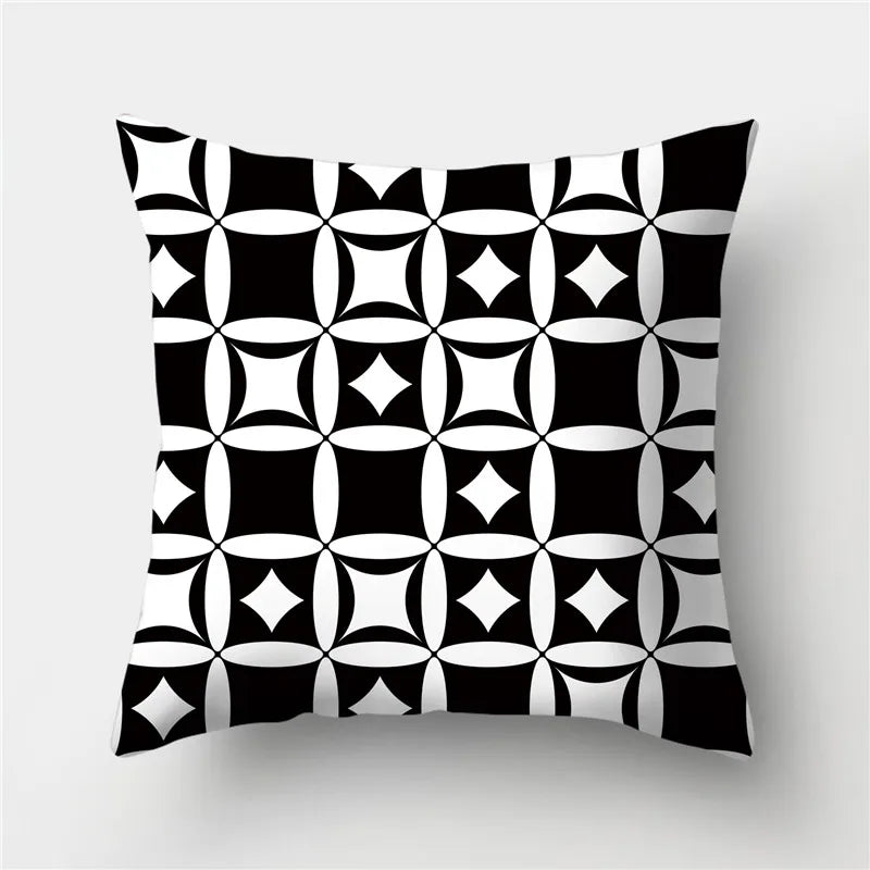 DecorBites™ Geometric Stripes Pillowcase 45x45cm Polyester Cushion Cover for Living Room