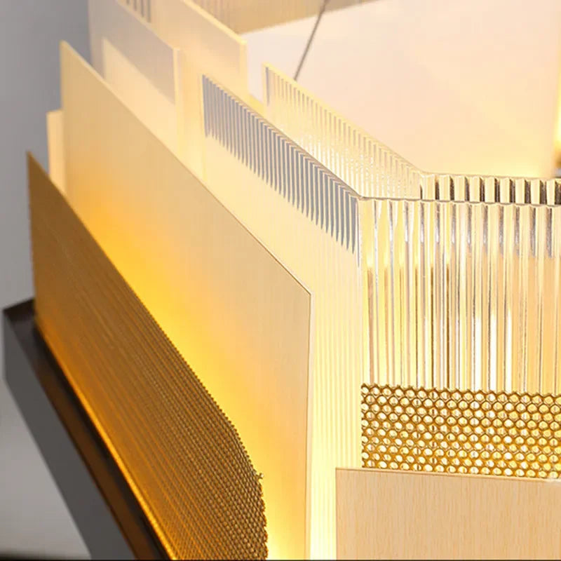 ثريا LED من DecorBites™: مصباح فني ما بعد الحداثة لغرفة المعيشة العصرية، البار، والمطعم.