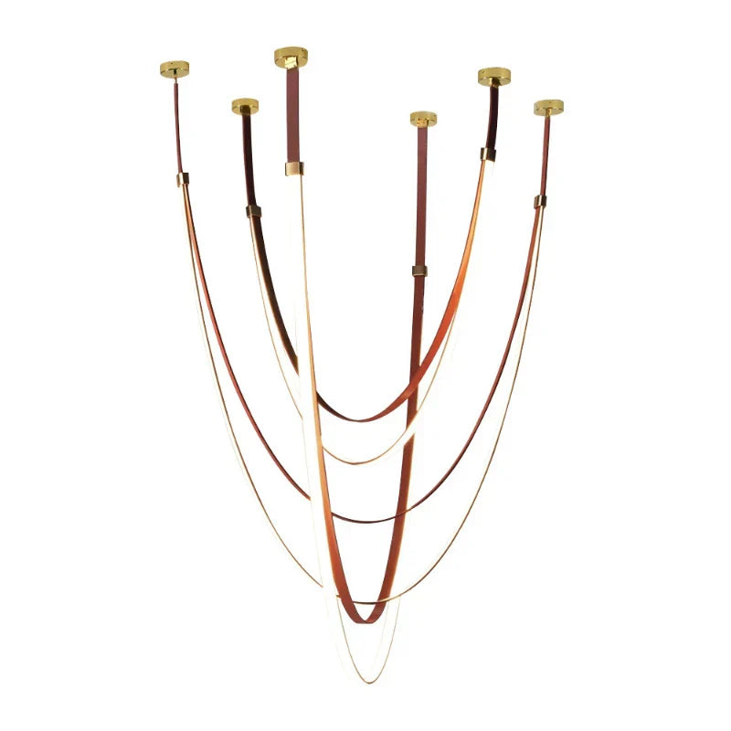 ثريا شريطية طويلة LED DecorBites™ لغرفة المعيشة والفيلا الحديثة