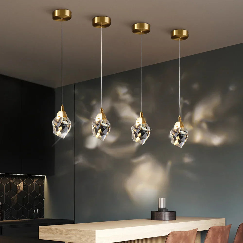 DecorBites™ ثريا سقف كريستالية LED: إضاءة أنيقة لديكور المنزل