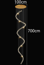 Modern Crystal Staircase Chandelier Pendant Light