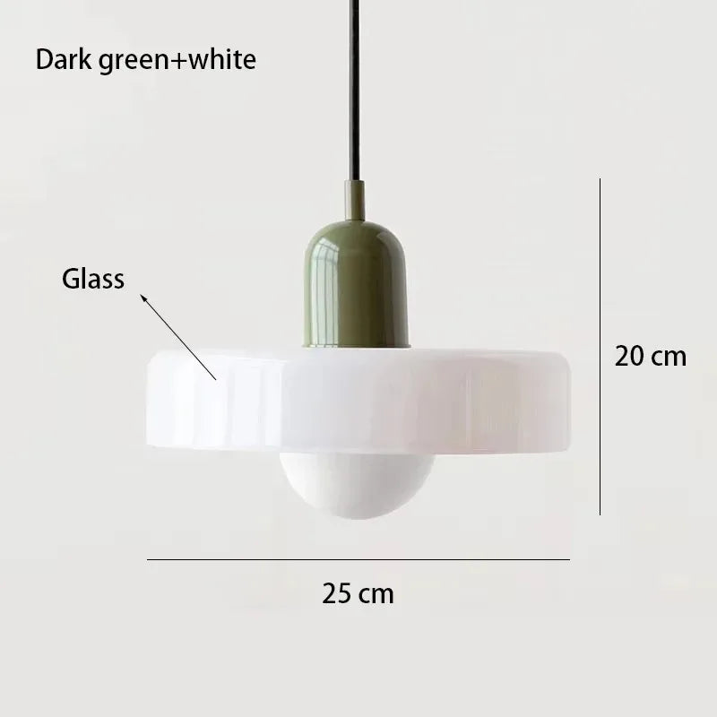 Nordic Vintage Orange Glass Pendant Light