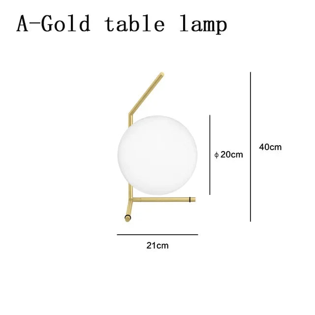 DecorBites™ Glass Ball LED Chandelier Light Lamparas Bedside Night Light Decor