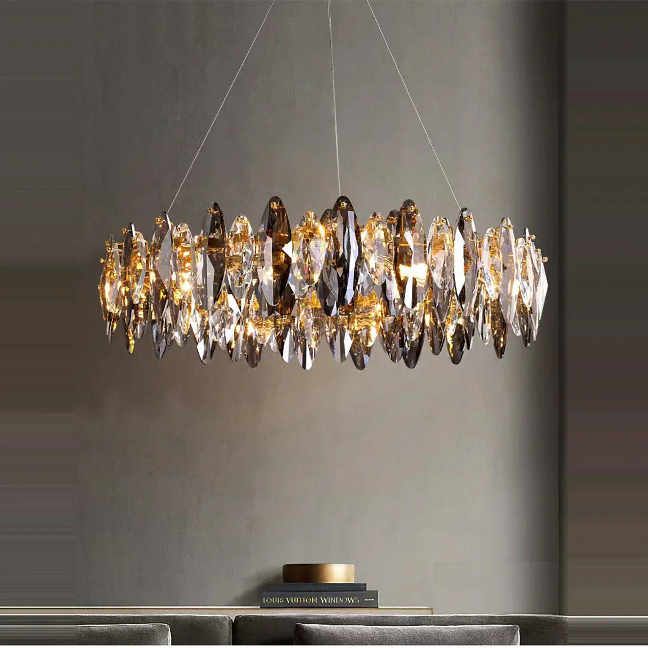 DecorBites™ Crystal Dimmable LED Pendant Lights: Modern Indoor Artistic Hanging Lamps
