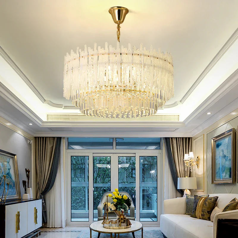DecorBites™ Crystal Glaze Ceiling Chandeliers: Nordic Luxury for Home Dining Room