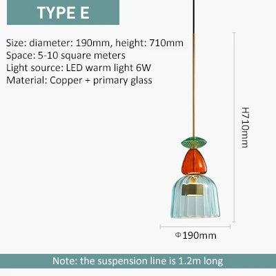 DecorBites™ Glass Pendant Lights for Modern Living Spaces, Bedrooms, and Kitchens