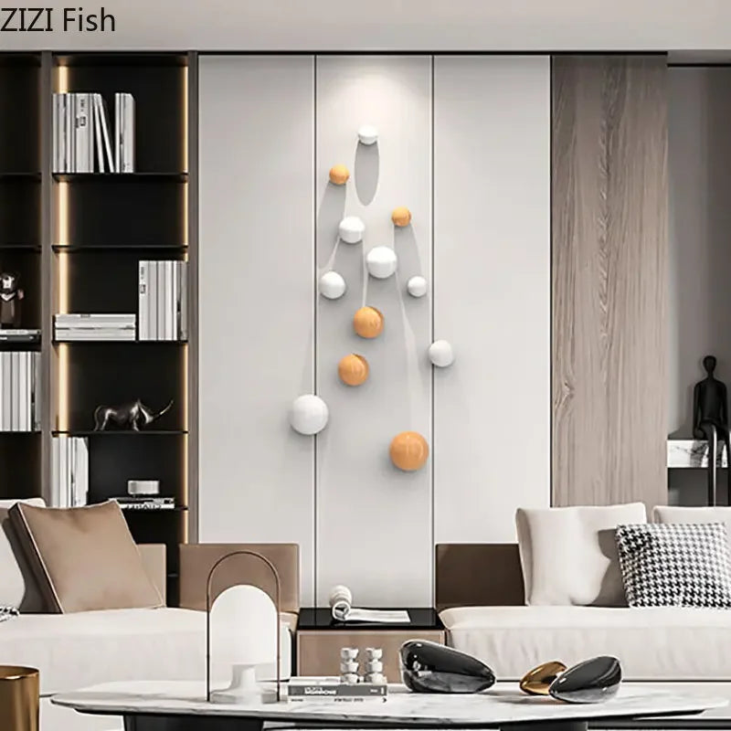 ديكورات جدارية كروية ذهبية DecorBites™ لجماليات الغرفة وعرض خلفية المعيشة