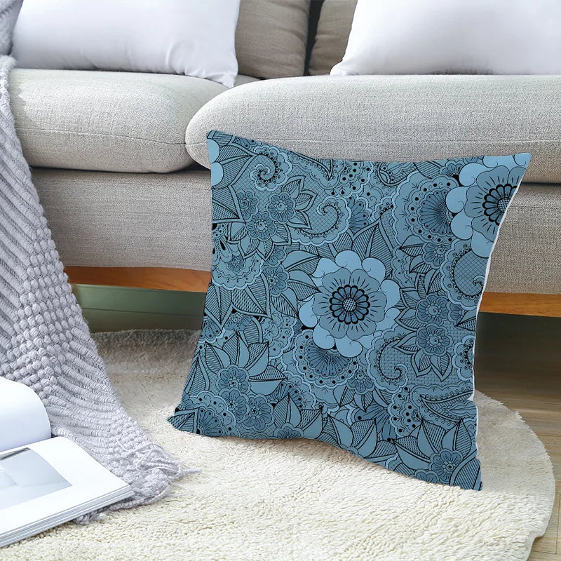 DecorBites™ Geometric Square Pillowcase Ethnic Retro Sofa Pillow Cover 45x45cm Home Decor