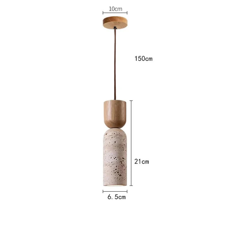 Wabi-Sabi Yellow Stone Pendant Light