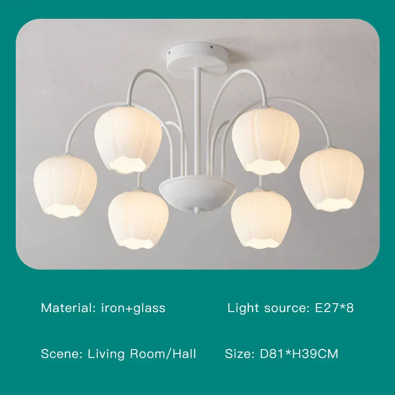 DecorBites™ 2024 Modern Green White Chandelier Ceiling Hanging Lamp for Living Room Dining Bedroom