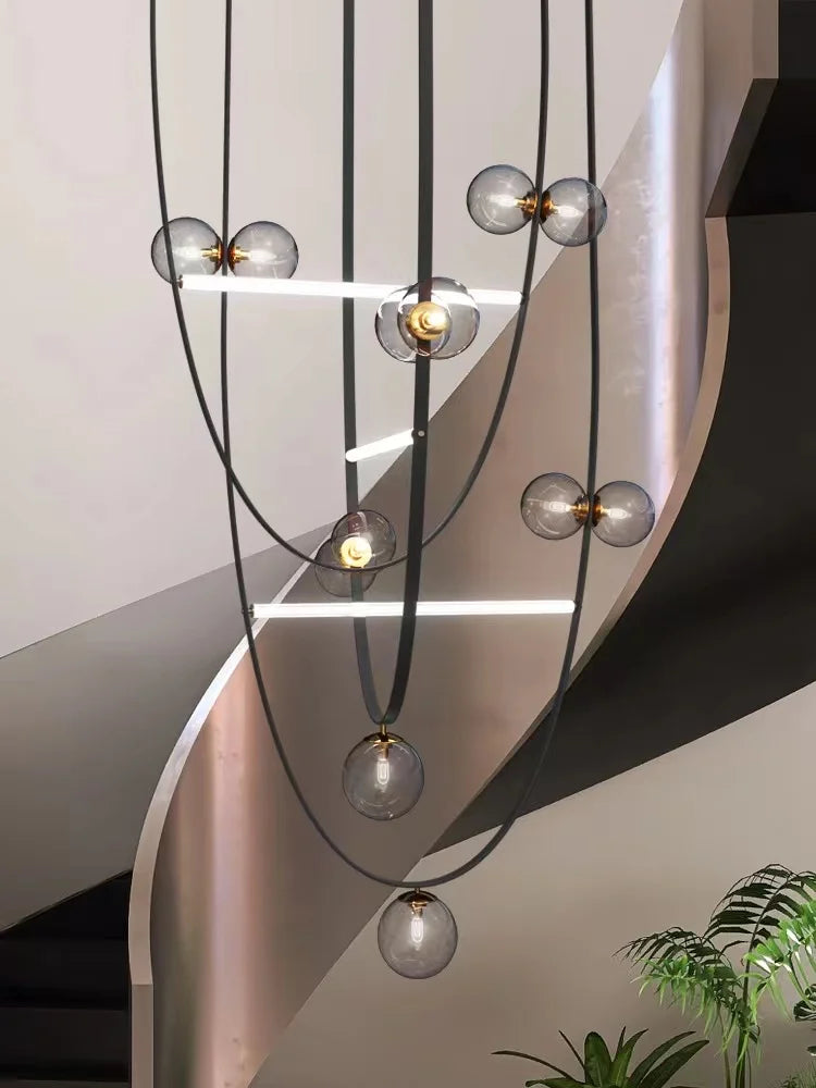 DecorBites™ ثريات جلدية 2023 إضاءة ديكور منزلي LED بسيطة لغرفة المعيشة