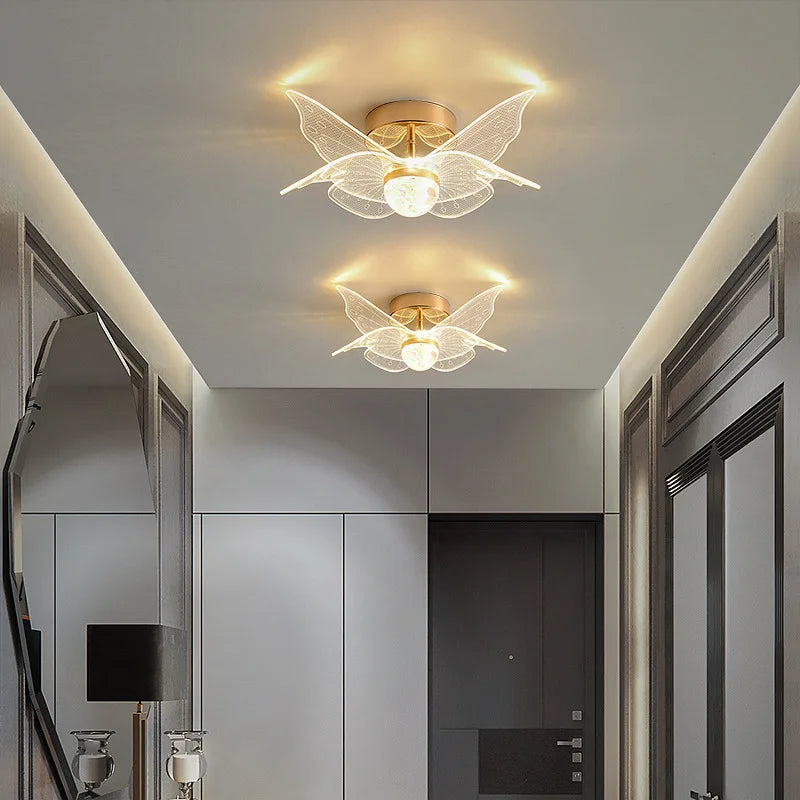 DecorBites™ Gold Acrylic LED Ceiling Light - Modern Nordic Style Lighting for Home Decor