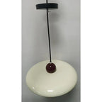 French Cream Flying Saucer Metal Pendant Light